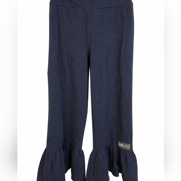 Matilda Jane Black Ruffle Crop Pants Stretch Sz Large New - Picture 2 of 7